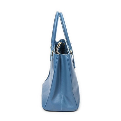 Prada Medium Garda Tote Blue Saffiano Leather A