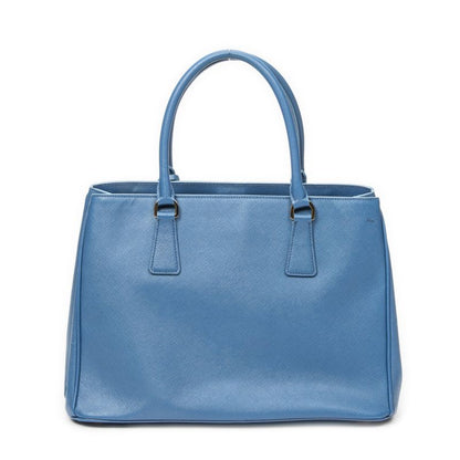 Prada Medium Garda Tote Blue Saffiano Leather A