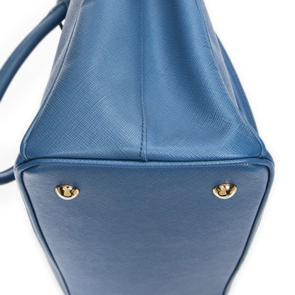 Prada Medium Garda Tote Blue Saffiano Leather A