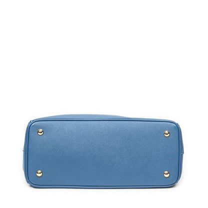 Prada Medium Garda Tote Blue Saffiano Leather A