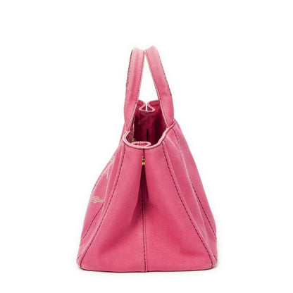 Prada Medium Canapa Tote Fuchsia Pink Canapa Canvas AB