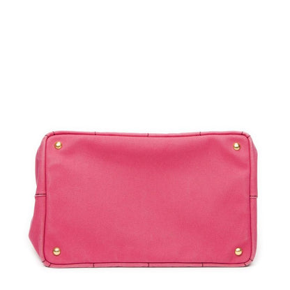 Prada Medium Canapa Tote Fuchsia Pink Canapa Canvas AB