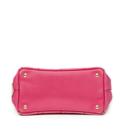 Prada Canapa Small Tote Fuchsia Pink Canapa Canvas AB