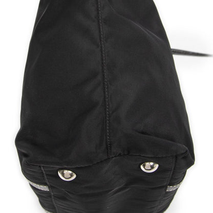Prada Small Zip Tote Black Nylon Canvas A