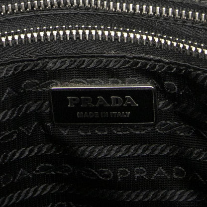 Prada Small Zip Tote Black Nylon Canvas A