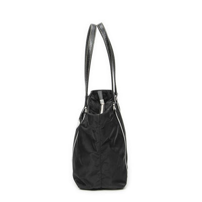 Prada Small Zip Tote Black Nylon Canvas A