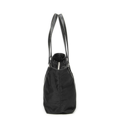 Prada Small Zip Tote Black Nylon Canvas A