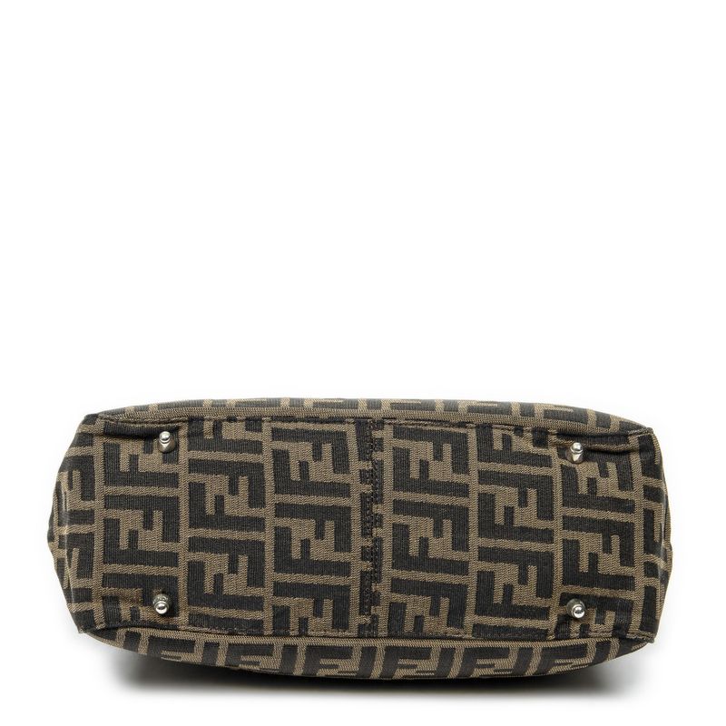 Fendiff Tote Brown/black Zucca Canvas A