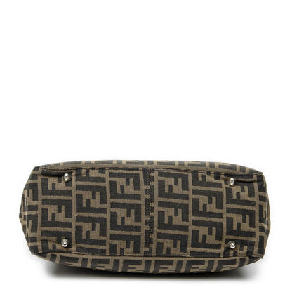 Fendiff Tote Brown/black Zucca Canvas A