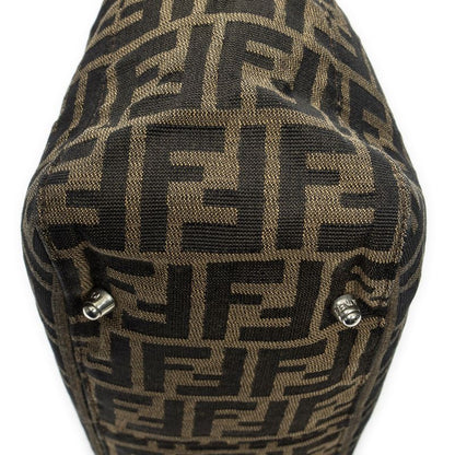 Fendiff Tote Brown/black Zucca Canvas A