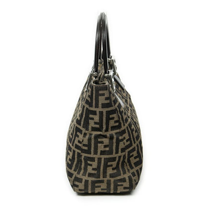 Fendiff Tote Brown/black Zucca Canvas A