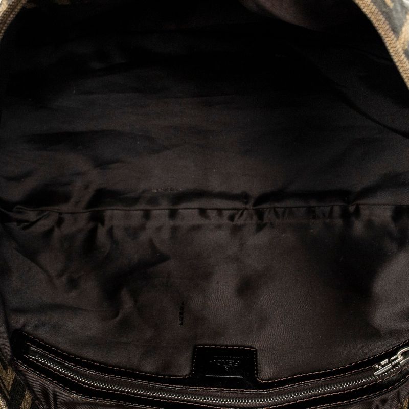 Fendiff Tote Brown/black Zucca Canvas A