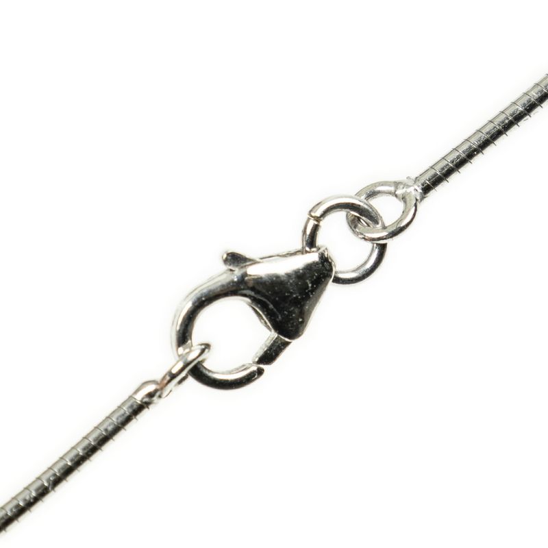 Hermesh Cube Pendant Necklace Light Blue Silver Plated A