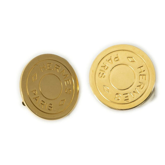 Hermes Bijouterie Fantasy Clip-on Earrings Gold Plated A