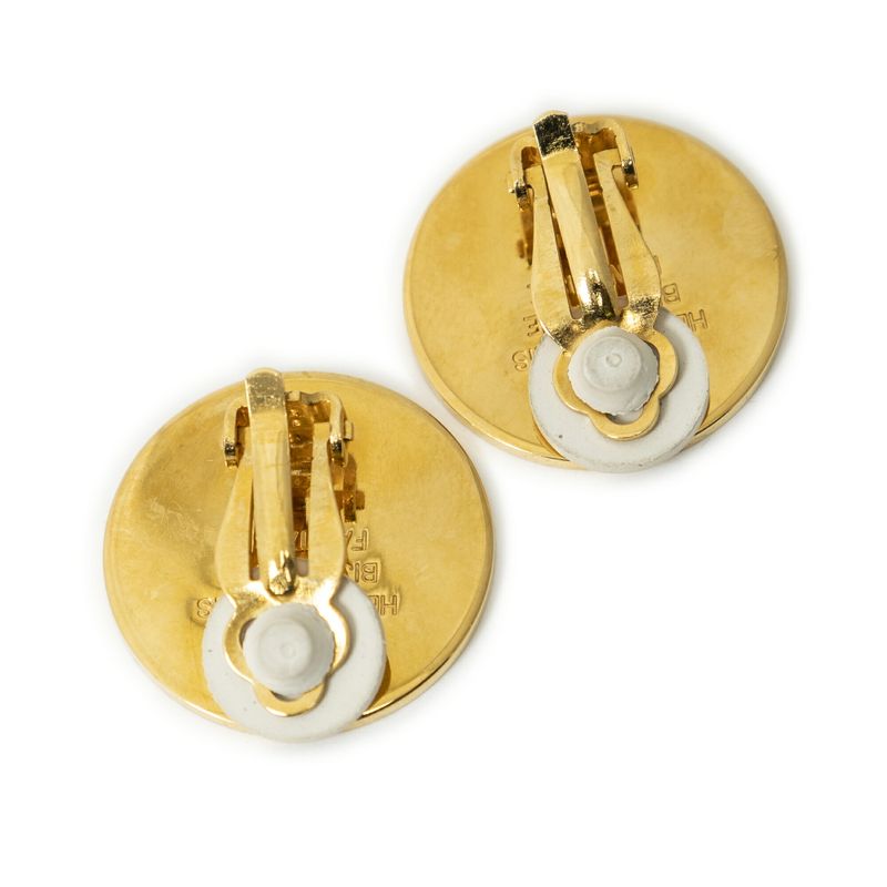 Hermes Bijouterie Fantasy Clip-on Earrings Gold Plated A