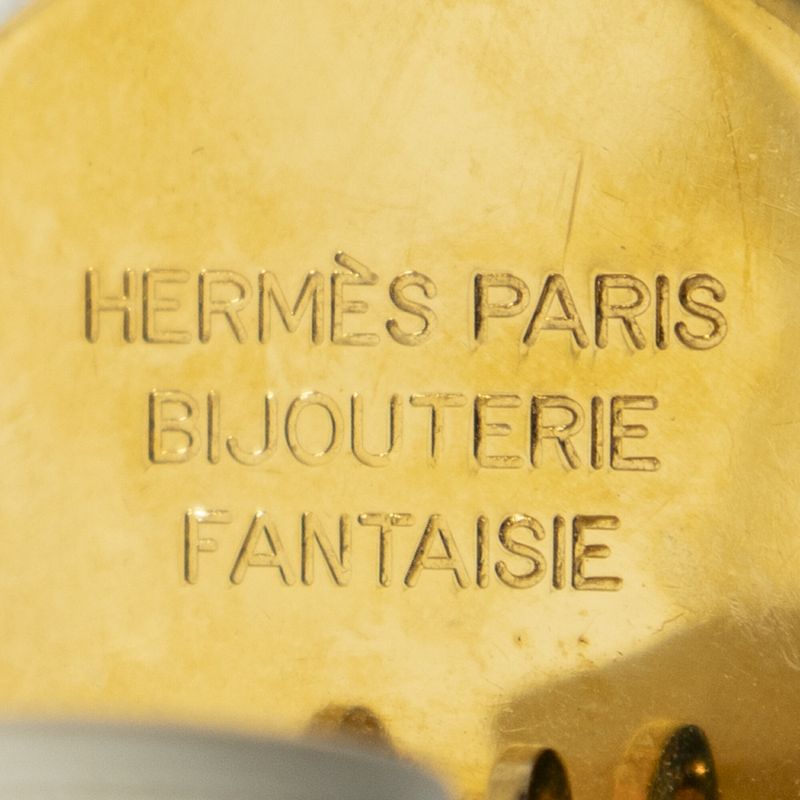 Hermes Bijouterie Fantasy Clip-on Earrings Gold Plated A
