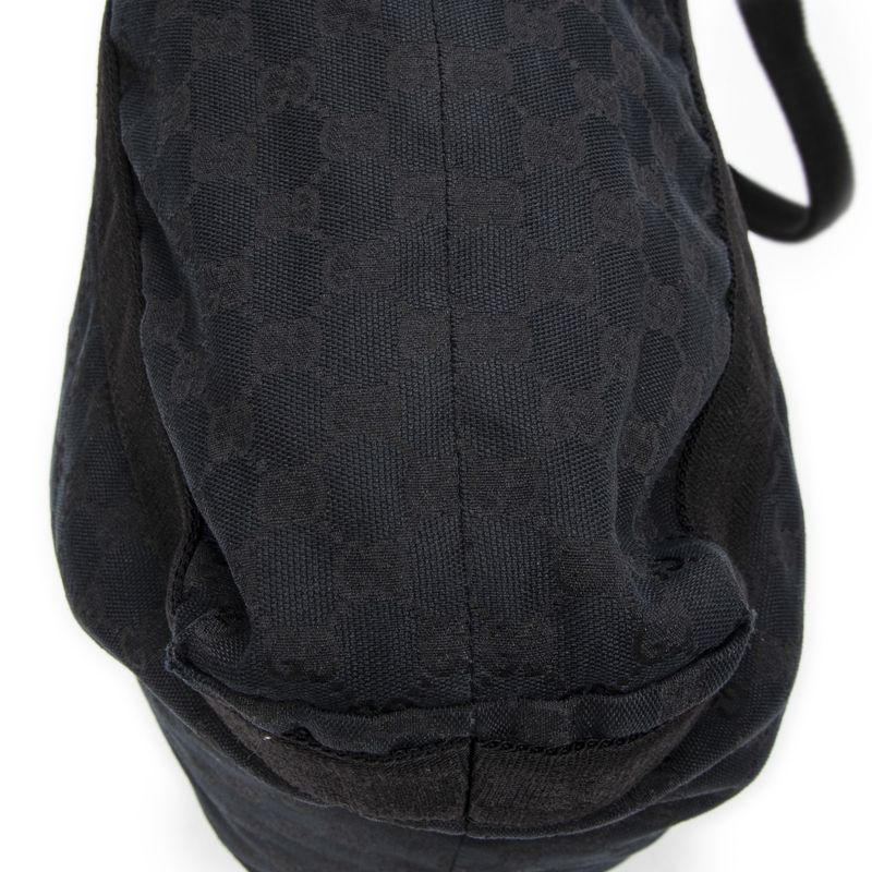 Gucci Web Open Shopper Black GG Canvas A