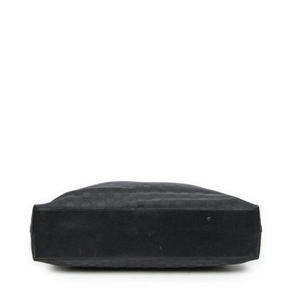 Gucci Large Piston Hobo Black GG Canvas AB