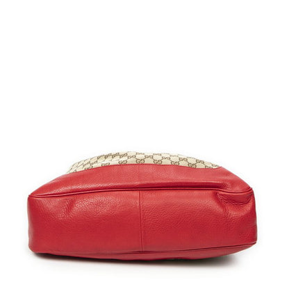 Gucci Medium Diana Bamboo Hobo Red/beige GG Canvas A