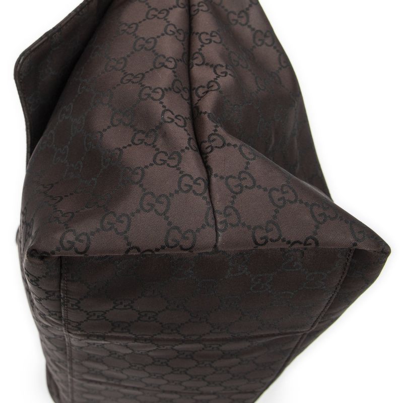 Gucci Large Flap Messenger Brown GG Nylon Canvas AB