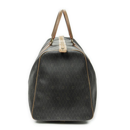 DIOR Vintage Large Travel Boston Grey/brown Honeycomb PVC Canvas AB
