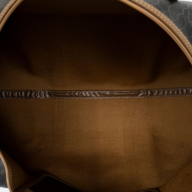 DIOR Vintage Large Travel Boston Grey/brown Honeycomb PVC Canvas AB