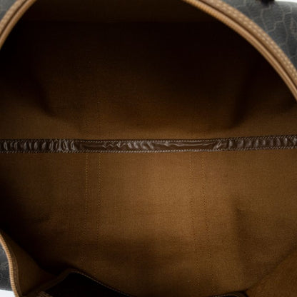 DIOR Vintage Large Travel Boston Grey/brown Honeycomb PVC Canvas AB