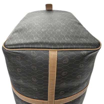 DIOR Vintage Large Travel Boston Grey/brown Honeycomb PVC Canvas AB