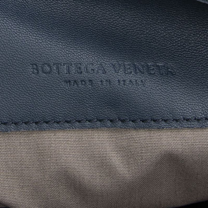 Bottega Veneta Flap Messenger Crossbody Navy Intrecciato Leather A