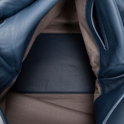 Bottega Veneta Flap Messenger Crossbody Navy Intrecciato Leather A