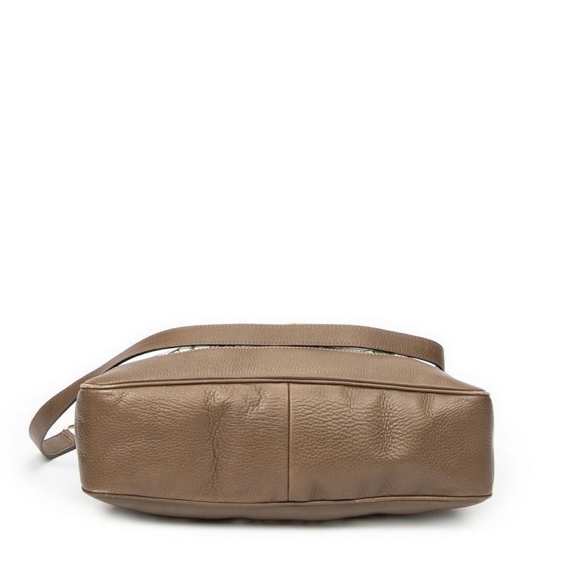 Gucci Medium Diana Bamboo Hobo Ivory/brown Floral Canvas A