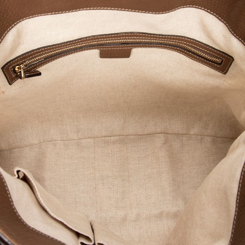 Gucci Medium Diana Bamboo Hobo Ivory/brown Floral Canvas A