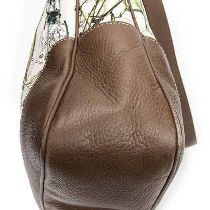 Gucci Medium Diana Bamboo Hobo Ivory/brown Floral Canvas A