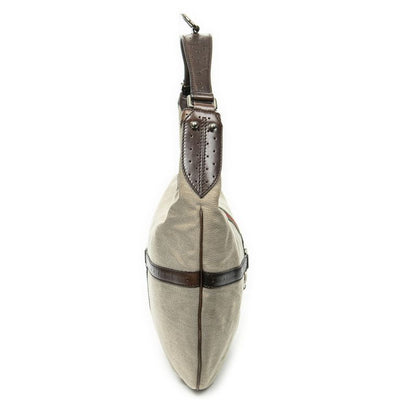 Gucci Web Rains Hobo Beige/dark Brown Canvas AB