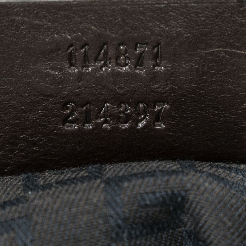 Gucci Web Rains Hobo Beige/dark Brown Canvas AB