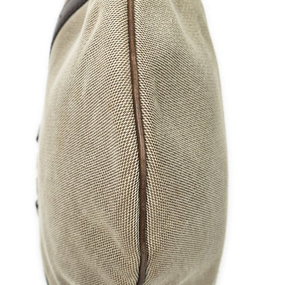 Gucci Web Rains Hobo Beige/dark Brown Canvas AB