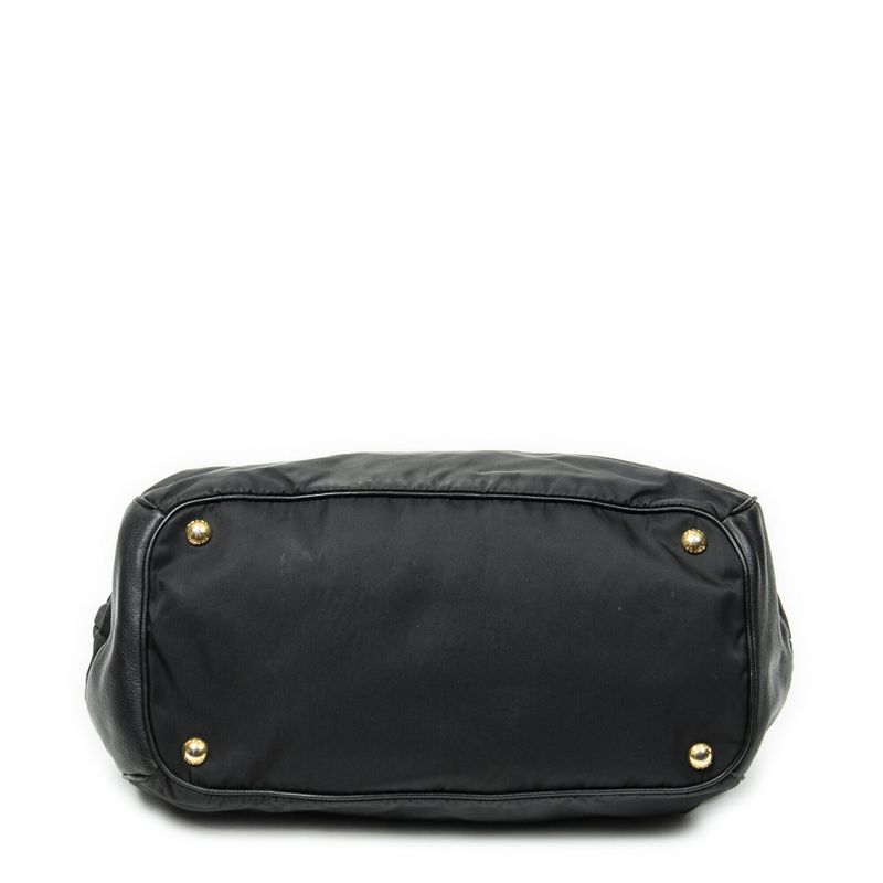 Prada Open Tote Black Nylon Canvas A