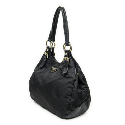 Prada Open Tote Black Nylon Canvas A
