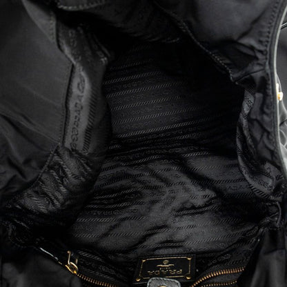 Prada Open Tote Black Nylon Canvas A