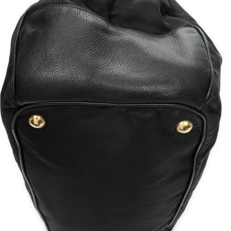 Prada Open Tote Black Nylon Canvas A