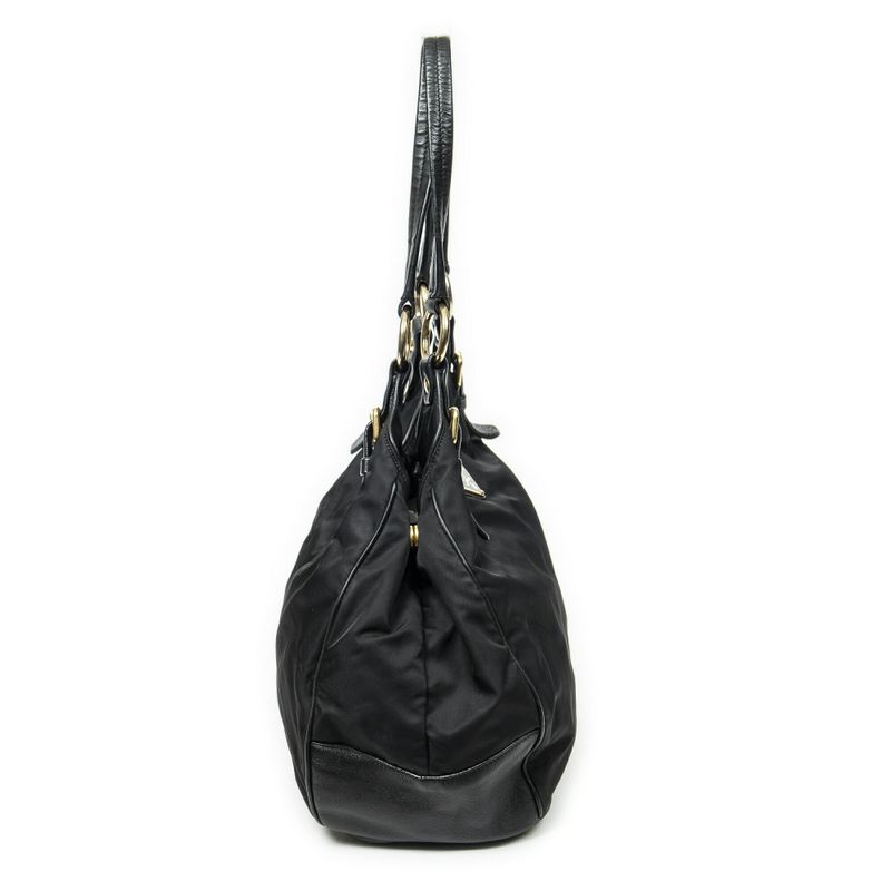 Prada Open Tote Black Nylon Canvas A
