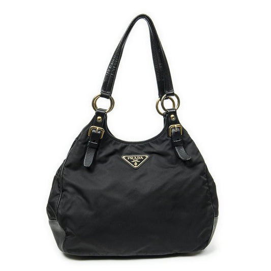 Prada Open Tote Black Nylon Canvas A