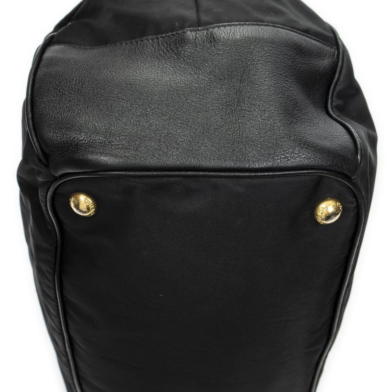 Prada Open Tote Black Nylon Canvas A