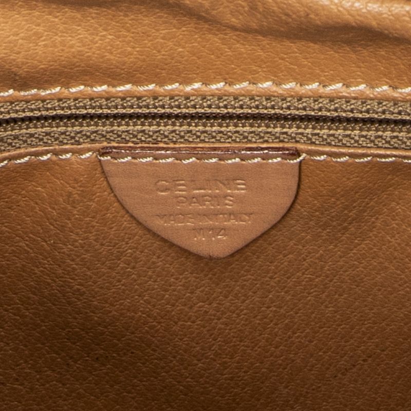 Celine Vintage Bucket Crossbody Beige/brown Macadam PVC Canvas AB