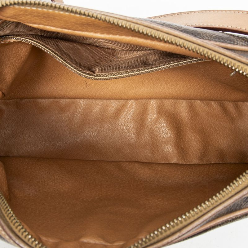 Celine Vintage Bucket Crossbody Beige/brown Macadam PVC Canvas AB