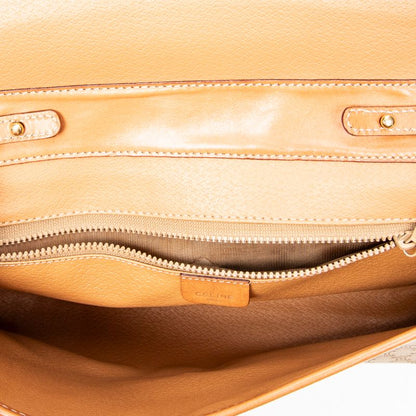 Celine Vintage Flap Crossbody Beige/brown Macadam PVC Canvas AB