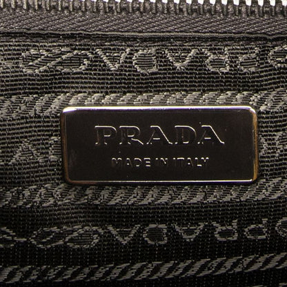 Prada Print Zip Shopper Tote Black Printed Nylon Canvas A