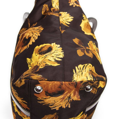 Prada Print Zip Shopper Tote Black Printed Nylon Canvas A