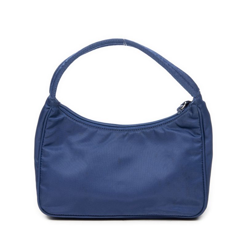 Prada Vintage Mini Zip Hobo Royal Blue Nylon Canvas A