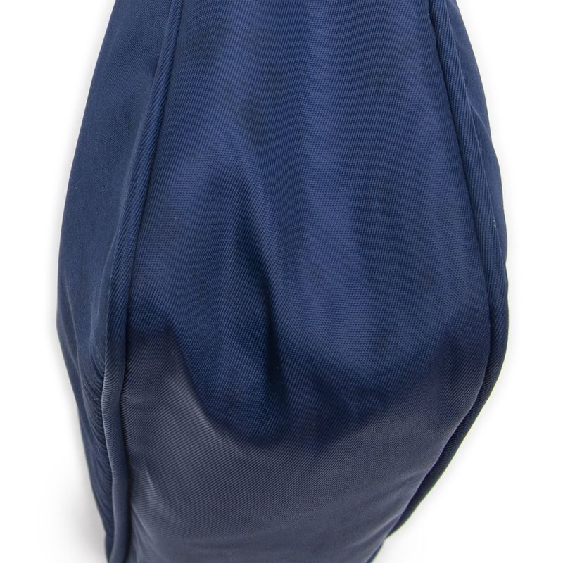 Prada Vintage Mini Zip Hobo Royal Blue Nylon Canvas A